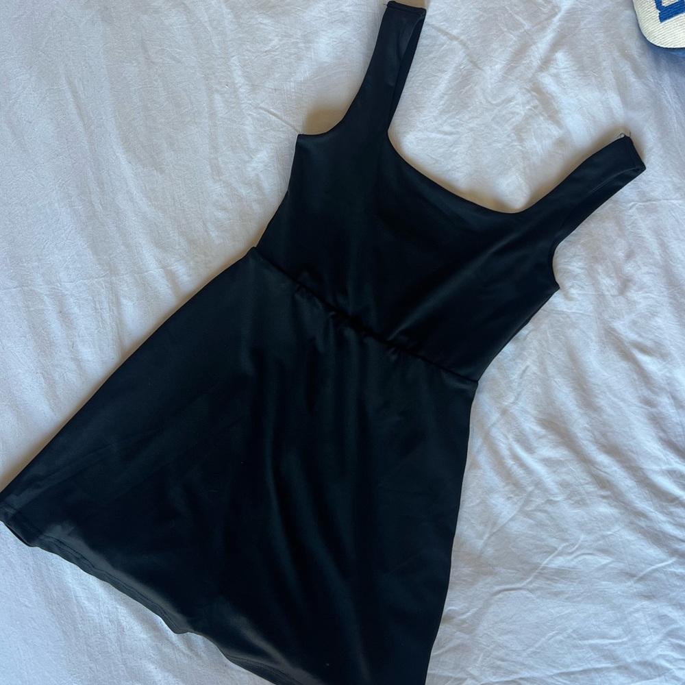 ATHLETIC DRESS WITH BUILT IN SHORTS